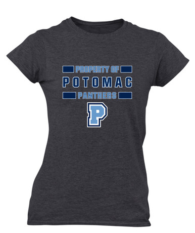 Potomac Panthers P Script Property Of Women's SS T-Shirt