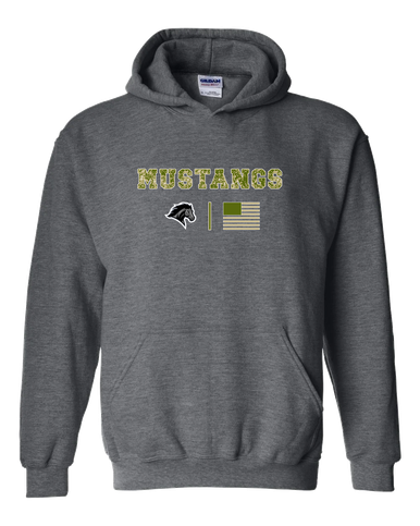 Houston Mustangs Camo Flag Men's Hoodie
