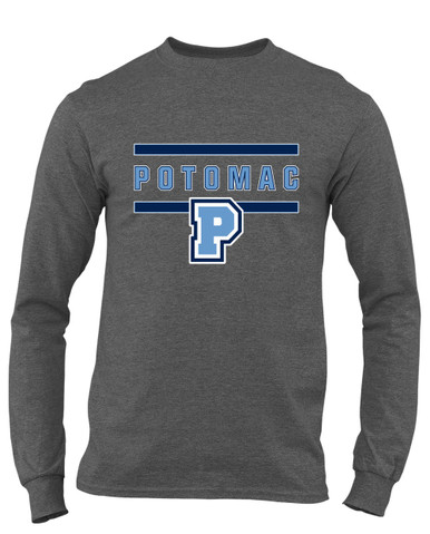 Potomac Panthers P Script Mascot #4 Men's LS T-Shirt