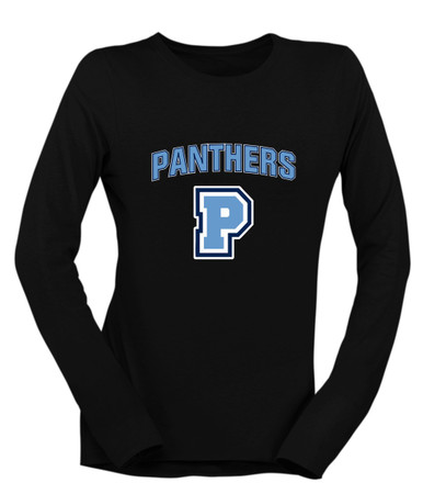 Potomac Panthers P Script Mascot #6 Women's Premium LS T-Shirt