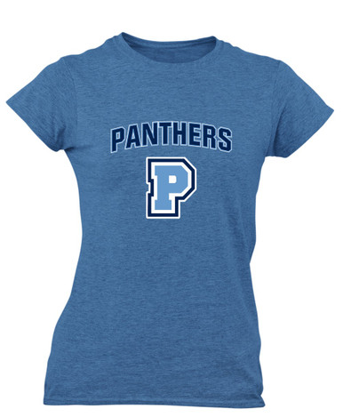 Potomac Panthers P Script Mascot #6 Women's Premium SS T-Shirt