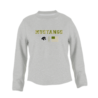 Houston Mustangs Camo Flag Women's Sweatshirt