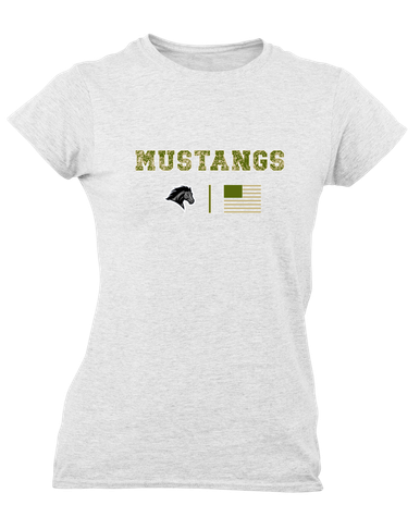 Houston Mustangs Camo Flag Women's Premium SS T-Shirt
