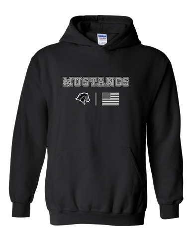 Houston Mustangs Team Colors Flag Men's Hoodie