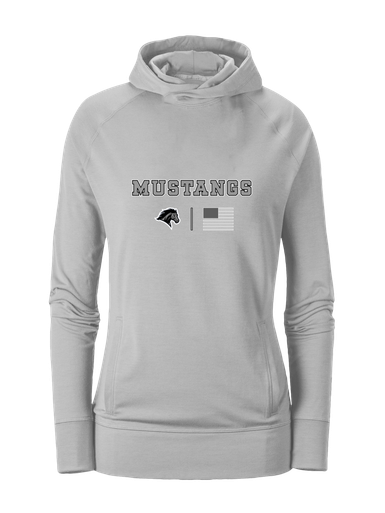 Houston Mustangs Team Colors Flag Women's Hoodie
