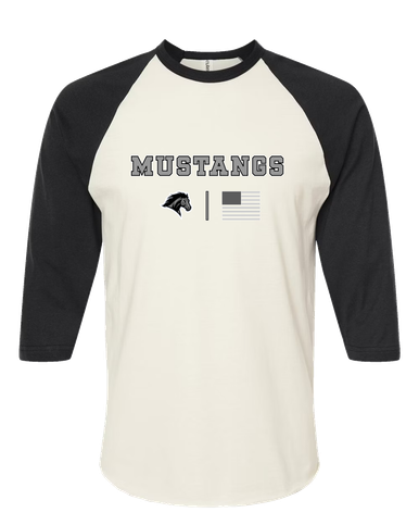 Houston Mustangs Team Colors Flag Women's Baseball T-Shirt