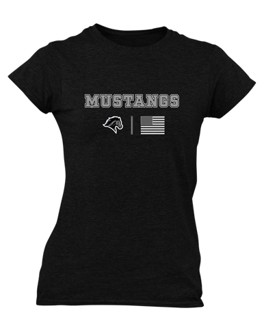 Houston Mustangs Team Colors Flag Women's SS T-Shirt