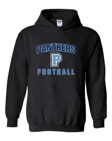 Potomac Panthers P Script Football #1 Men's Hoodie