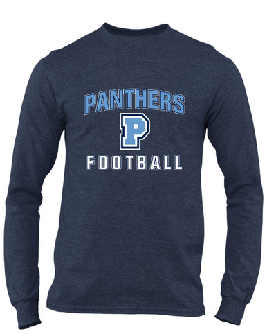 Potomac Panthers P Script Football #1 Men's Premium LS T-Shirt