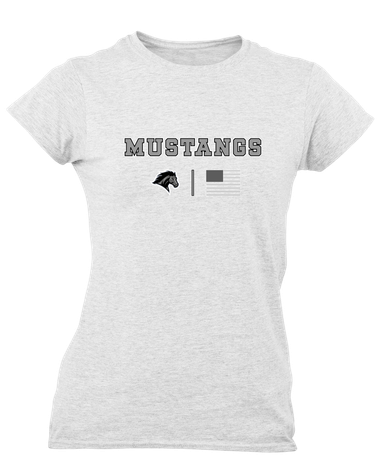 Houston Mustangs Team Colors Flag Women's Premium SS T-Shirt