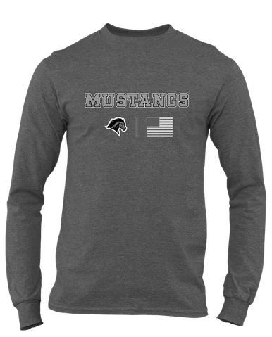 Houston Mustangs Team Colors Flag Men's LS T-Shirt