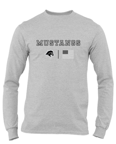 Houston Mustangs Team Colors Flag Men's Premium LS T-Shirt