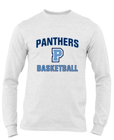Potomac Panthers P Script Basketball #1 Men's LS T-Shirt