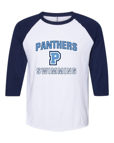 Potomac Panthers P Script Swimming Men's Baseball T-Shirt