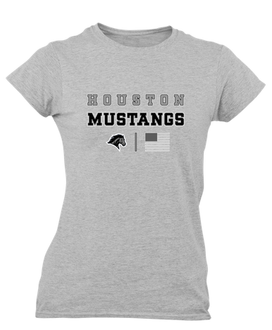 Houston Mustangs Spirit Flag Women's SS T-Shirt