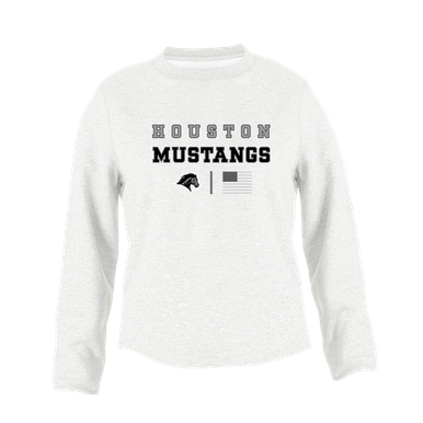 Houston Mustangs Spirit Flag Women's Sweatshirt