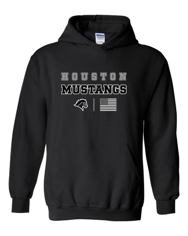 Houston Mustangs Spirit Flag Men's Hoodie