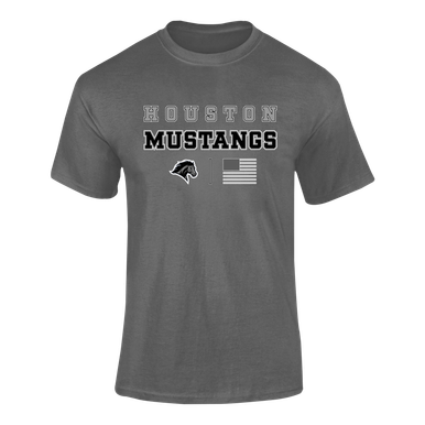 Houston Mustangs Spirit Flag Men's SS T-Shirt