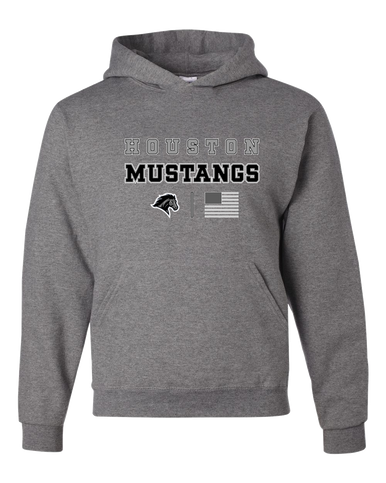 Houston Mustangs Spirit Flag Men's Premium Hoodie