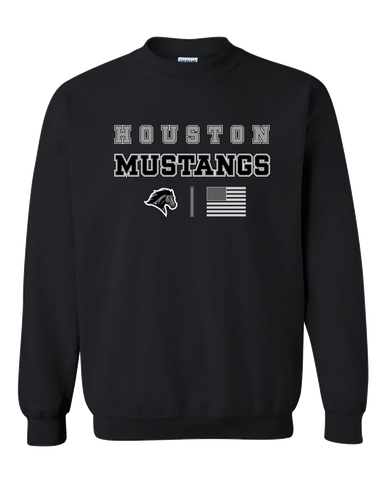 Houston Mustangs Spirit Flag Men's Sweatshirt