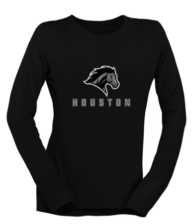 Houston Mustangs Mascot #2 Women's LS T-Shirt