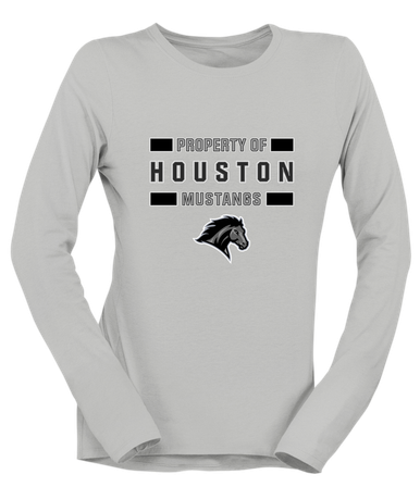 Houston Mustangs Property Of Women's Premium LS T-Shirt