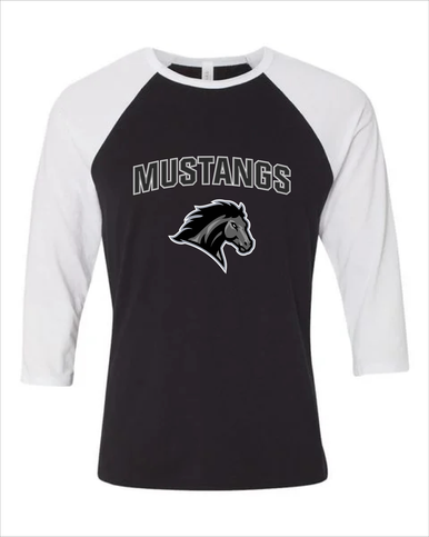 Houston Mustangs Mascot #6 Women's Baseball T-Shirt