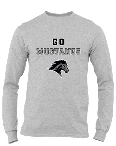 Houston Mustangs Go Team Men's LS T-Shirt