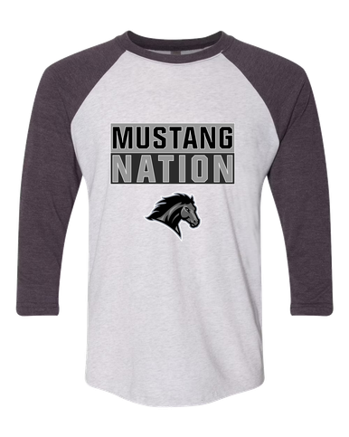 Houston Mustangs Nation #1 Women's Baseball T-Shirt