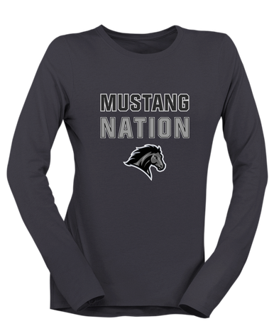 Houston Mustangs Nation #2 Women's LS T-Shirt