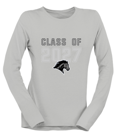 Houston Mustangs Class of 2027 Women's Premium LS T-Shirt