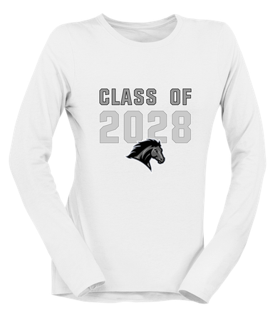 Houston Mustangs Class of 2028 Women's LS T-Shirt