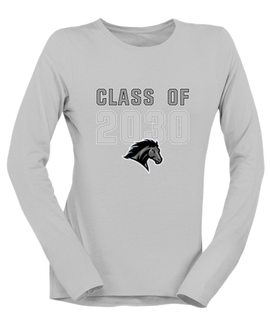 Houston Mustangs Class of 2030 Women's LS T-Shirt