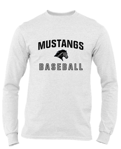 Houston Mustangs Baseball #1 Men's LS T-Shirt