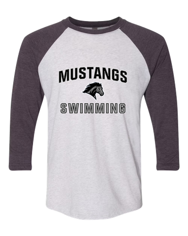 Houston Mustangs Swimming Women's Baseball T-Shirt