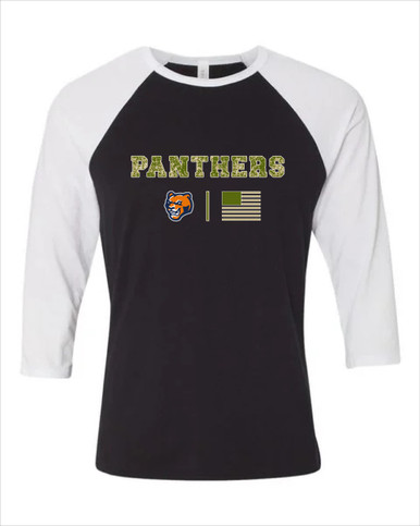North Pitt Panthers Camo Flag Men's Baseball T-Shirt