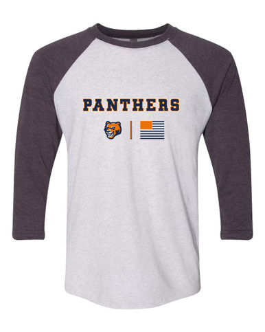 North Pitt Panthers Team Colors Flag Men's Baseball T-Shirt