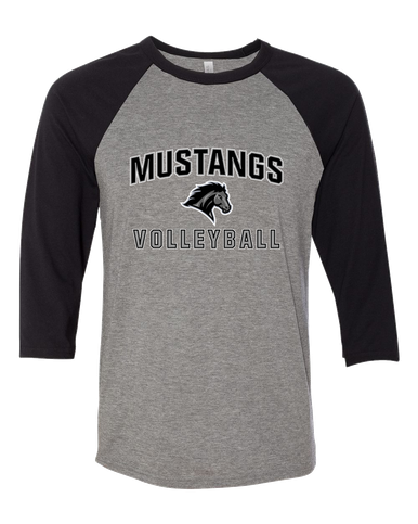 Houston Mustangs Volleyball Women's Baseball T-Shirt
