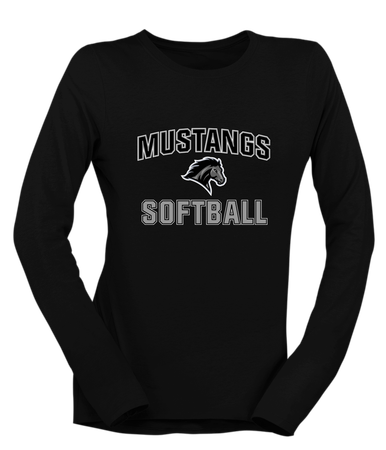 Houston Mustangs Softball #1 Women's LS T-Shirt