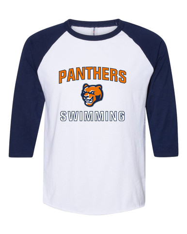 North Pitt Panthers Swimming Men's Baseball T-Shirt