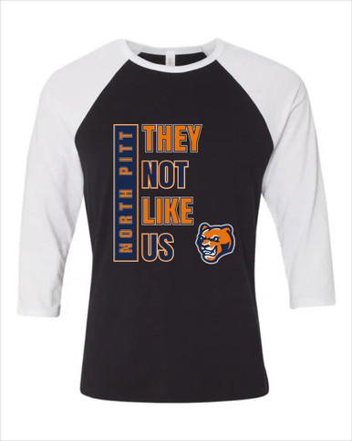 North Pitt Panthers They Not Like Us #1 Women's Baseball T-Shirt