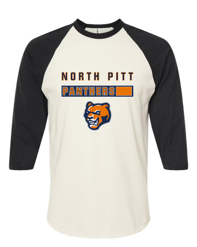 North Pitt Panthers Mascot #7 Men's Baseball T-Shirt