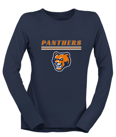 North Pitt Panthers Mascot #8 Women's LS T-Shirt