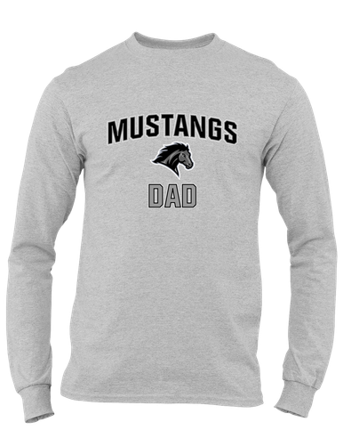 Houston Mustangs Dad Men's LS T-Shirt