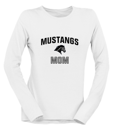 Houston Mustangs Mom Women's LS T-Shirt