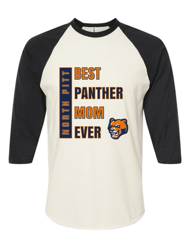 North Pitt Panthers Best Panther Mom Women's Baseball T-Shirt