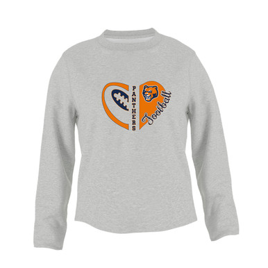 North Pitt Panthers Heart Football Women's Sweatshirt