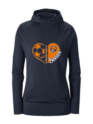 North Pitt Panthers Heart Soccer Women's Hoodie
