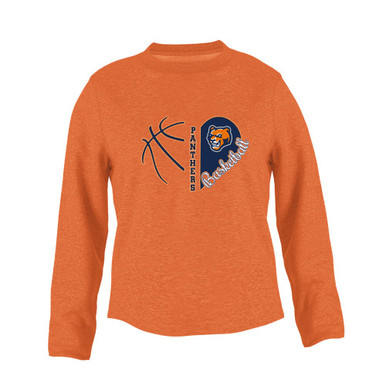 North Pitt Panthers Heart Basketball Women's Sweatshirt