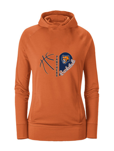 North Pitt Panthers Heart Basketball Women's Hoodie